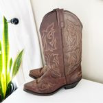 Laredo  Brown Lea Vamp Fox Western Cowgirl Boots Size 7.5 Photo 2