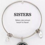Unwritten  Enamel Sisters  Bangle Bracelet in Silver/Rose Gold MSRP $55 NWT Photo 1