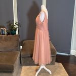 Women’s Pink Tea Length V Photo 5