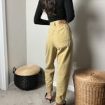 90s vintage mustard yellow cotton high waisted rise mom jeans pants by liz wear Size 30 Photo 5
