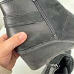 Dansko  Black Leather Wedge Heel Ankle Booties Size 42 Photo 5