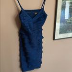 Adrianna Papell  Blue Tiered Ruffled Mini Dress Photo 1