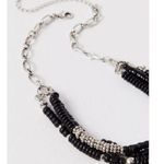 Free People Oceanfront Layered Necklace in Black NWT Bohemian Beach Beaded Photo 2