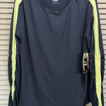 Avia Active Athletic Top Long Sleeve Logo Size L Round Neck Gray NWT Ruching Photo 0