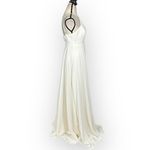 Lulus  Absolutely Breathtaking Halter Gown Women's XS Off White Maxi Sleeveless Photo 5