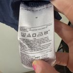 Gap Navy Blue Cotton Embroidered Muscle Tank Top Photo 2