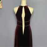 Oleg Cassini  Elegant Burgundy Velvet Evening Gown Size 6 Photo 12