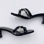 Life Stride  Scanner Heel Black Clear Acrylic Open Toe Bow Tie Retro Y2K Size 6.5 Photo 8