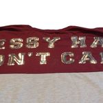 Rue 21 Women’s Messy Hair Don’t Care Tunic Collegiate Style Sequin Lettering XL Photo 2