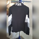 PINK - Victoria's Secret Pink Victoria’s Secret Gray & Black 1/4 zip pullover size Large Photo 7