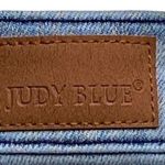 Judy Blue  Ombre Tie Dye Release Hem Denim Stretch Classic Mid Rise Shorts LARGE Photo 5