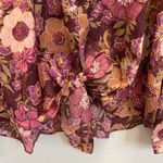 Mystree  Floral Pullover Merlot Blouse - Size Large - NWT Photo 2