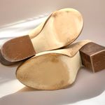 ZARA Women’s Trafaluc Tan Suede Heeled Boots Sz US 8.5 EU 39 Photo 6