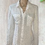 Bella Dahl Casual Long Sleeve Button Down Polka Dot Hipster Shirt size Medium Photo 3