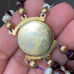 Triple Strand Garnet Crystal Pearl Lampwork Glass Beads Multi Photo 14