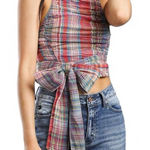 Free People  Real Love Plaid Tank Top S Photo 0