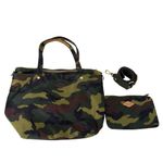 MZ Wallace  Green Camo Print Soho Tote Nylon Medium Photo 9