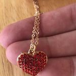 Reversible Rhinestone Heart Pendant 18" Chain New Photo 2