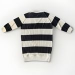 Terrell Dominick Striped Balloon Top Oversized Tunic Long Sleeve Dress Ribbed Black Size undefined Photo 3