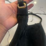 GANSON Black Suede Shoulder Bag Black Photo 3