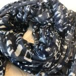 Tahari  Infinity Scarf Blue and White Photo 2