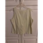 Emma James  Women's Light Yellow Lace Trim V Neck Sleeveless Tank Top Size XL Photo 3