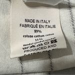 Ottod’Ame Women’s Size 6 Cream Gray Striped Tweed Neckline Henley Top Blouse Photo 8