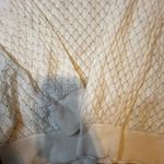 Loft Cream Diamond Knit Crew Neck Long Sleeve Sweater Women's Medium Cotton Wool Photo 7