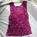 Gerard Darel Hot Pink vintage y2k viral crochet beaded bead sequin embellished tank top Photo 0