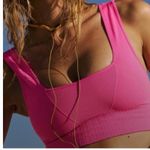 Free People Movement Good Karma Square Neck Sports Bra Hot Pink M / L Size M Photo 3