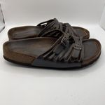 Birkenstocks Sz 38‎ US W7 Brown Leather Mayari Arizona Granada slide Sandals Y2K Photo 3