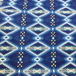 Forever 21  cropped top blue top diamond shaped pattern crop top S 3/4 sleeves Photo 3