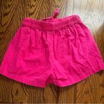 J.Crew Women’s Pink Bow Tie Front Shorts Linen Blend | Summer Short | Size 10 Photo 1