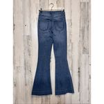 Refuge  Women’s Medium Wash Flare Jeans Raw Hem – Size M Photo 3