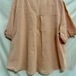 Women’s Plus Size 2X Embroidered Peach/Khaki colored Blouse. Pink Photo 1