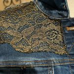 Chico's Women's Blue Denim Jacket with Lace Detail size 2 Photo 3