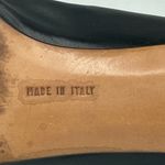 Salvatore Ferragamo Vintage 90s kitten Heels gold ring navy blue dress shoes Photo 7