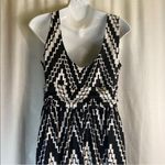 AB Studio  Black & White Maxi Dress Medium Photo 9