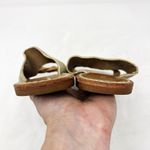 Soludos [Anthropologie]  Gold Tan Crackled Leather Metallic Braided Sandals 7.5 Photo 5