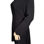 Old Navy Fit Flare Flute Sleeve Dress Black Long Sleeve Mini Zip Close Large Photo 6