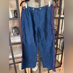 Ralph Lauren Vintage 90s  jeans denim pants wide leg buttons brass embroidered Photo 1