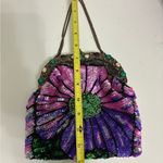 Christina vintage Embellished Floral Beaded Bag NWOT Purple Photo 7