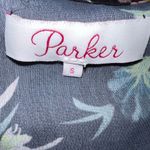 Parker Womens Genuine Silk Blouson Dress Floral Print Puffed Long Sleeves Small Photo 8