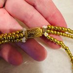 Egyptian Beaded Necklace Collar With Blue Scarabs, Cleopatra Photo 3