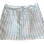 Ralph Lauren VTG y2k Black Label Mini Skirt Gauzy Cotton Preppy Blue Stripe Sz 4 Photo 0