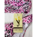 Joan Vass Joan Vass Cutout Bikini Set Pink Chain Print Swimsuit Two Piece Bathing Suit S Photo 3