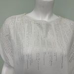 ZARA  white embellished blouse Photo 2