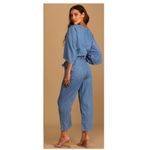 Free People  Marley Denim Jumpsuit Size Medium Photo 1