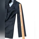 Evereve  Alexa Black Linen Double-Breasted Blazer Photo 3