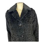 Vintage Persian Jet Black Faux Fur coat by PORTRAIT size PP 0 Photo 3